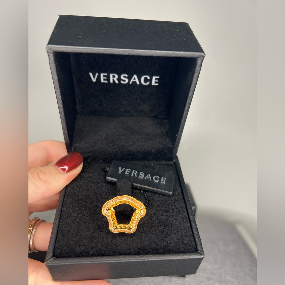 NEW Versace La Medusa Curve Ring Size 6